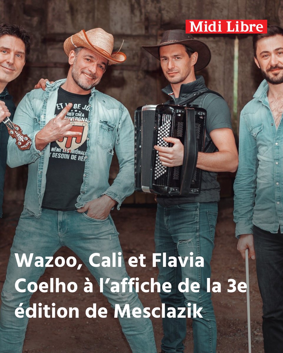 Wazoo, Cali et Flavia Coelho à l’affiche de la 3e édition de Mesclazik
➡️ l.midilibre.fr/BsKx