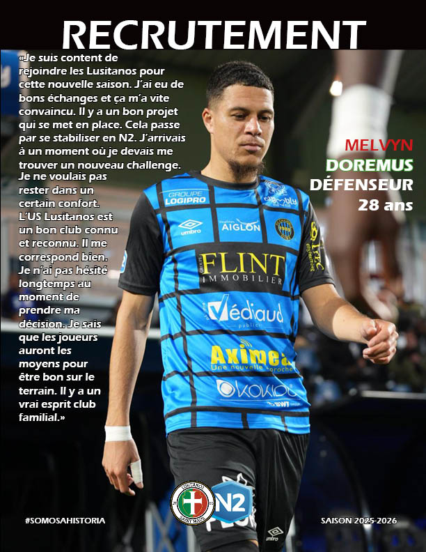 C'est officiel Melvyn Doremus arrive à Chéron ! Seja Bem-Vindo !!! #SempreLusitanos #National2 #N2 #SomosAHistoria #FFF