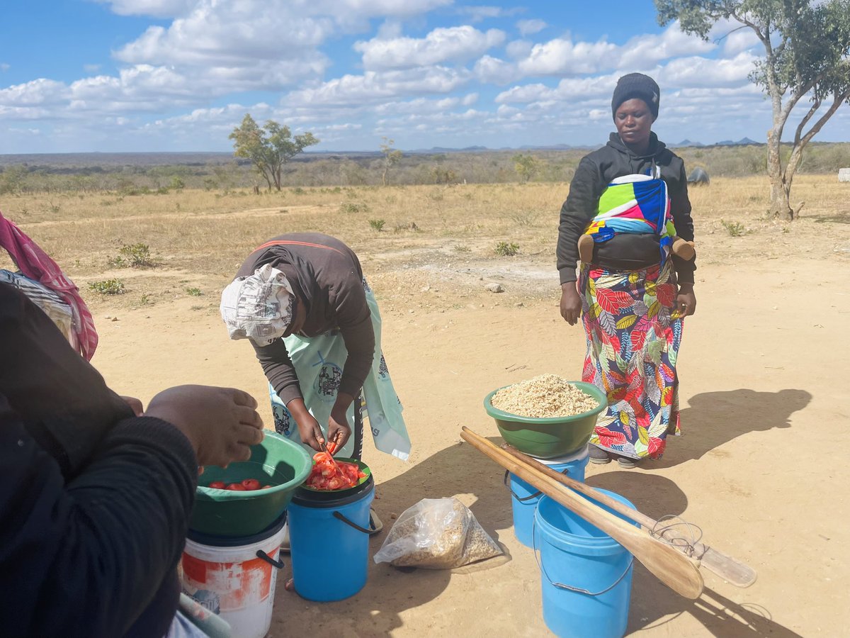 Young women in Ward 14, Umzingwane, lead in community initiatives by preparing meals for local secondary school students nurturing education, unity, and youth empowerment through collective action .  An example of sustainable development through community involvement.