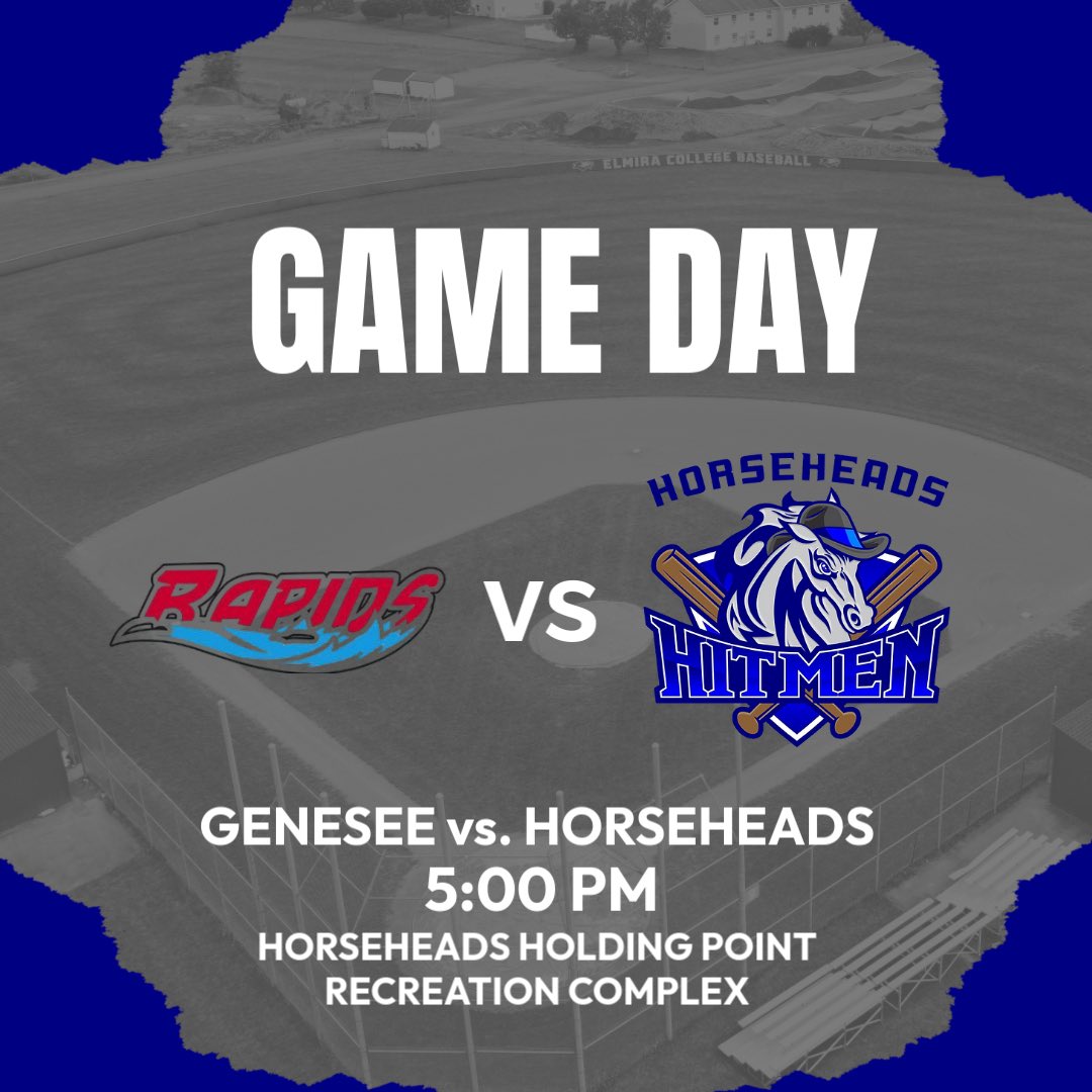 HITMEN GAMEDAY!

The Horseheads Hitmen welcome the Genesee Rapids to the Holding Point for the first time this season at 5:00 PM! Horseheads is 3-0 this season against Genesee. 

Live Video: teamline.cc/sportpage?team…
