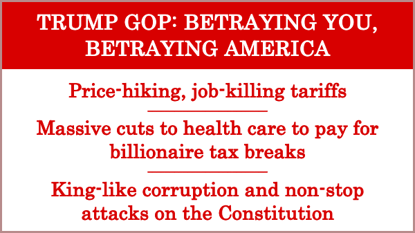Gov. Newsom is right:

Trump's so-called "One Big Beautiful Bill" is better described as Trump's #OneBigBetrayalBill.

Unfortunately, it's not Trump's first betrayal of voters, and it won't be his last.