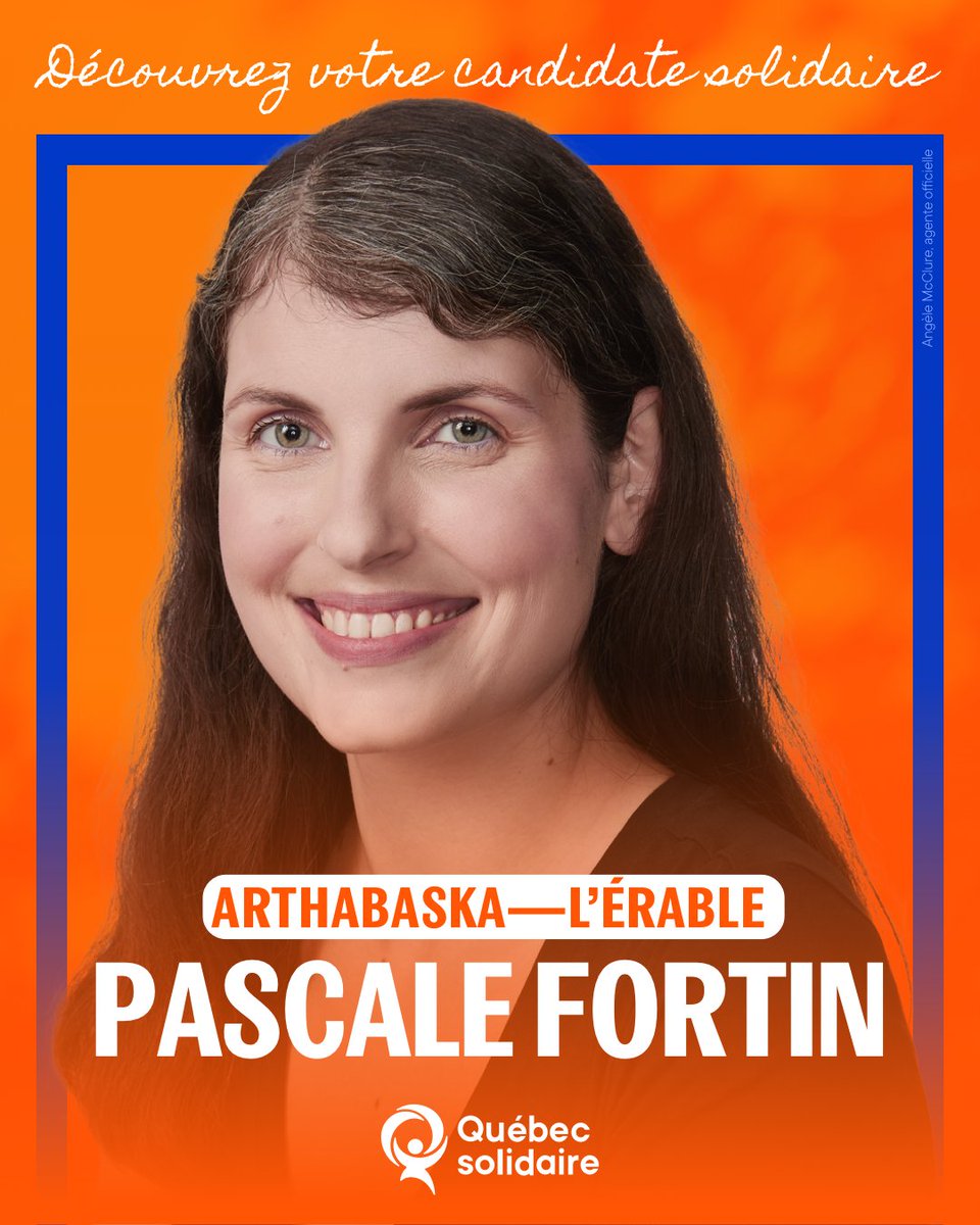 QuebecSolidaire's tweet image. Après 16 semaines sans représentation, l’élection partielle dans Arthabaska-L’Érable a enfin été déclenchée. 🗳️
C'est Pascale Fortin qui portera les couleurs solidaires lors de cette élection partielle!👋
Établie à Victoriaville, Pascale est infirmière de formation et mère de…