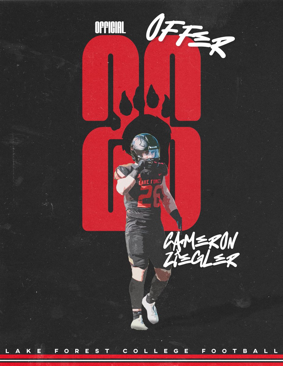 Cameron Ziegler (@czig51) on Twitter photo After a great conversation with <a href="/coachbourbon/">Steve Bourbon</a>, I am honored to have received an offer from Lake Forest College!
<a href="/GenevaVikingsFB/">Viking Football</a> <a href="/CoachGrady27/">Coach Grady</a> <a href="/Col_Dad2/">Colin McCaffrey</a> <a href="/LegendsSP22/">Legends Sports Performance</a> <a href="/underdogrush/">Underdog Training</a> <a href="/FISTFootball/">FIST FootballAcademy</a> After a great conversation with <a href="/coachbourbon/">Steve Bourbon</a>, I am honored to have received an offer from Lake Forest College!
<a href="/GenevaVikingsFB/">Viking Football</a> <a href="/CoachGrady27/">Coach Grady</a> <a href="/Col_Dad2/">Colin McCaffrey</a> <a href="/LegendsSP22/">Legends Sports Performance</a> <a href="/underdogrush/">Underdog Training</a> <a href="/FISTFootball/">FIST FootballAcademy</a>