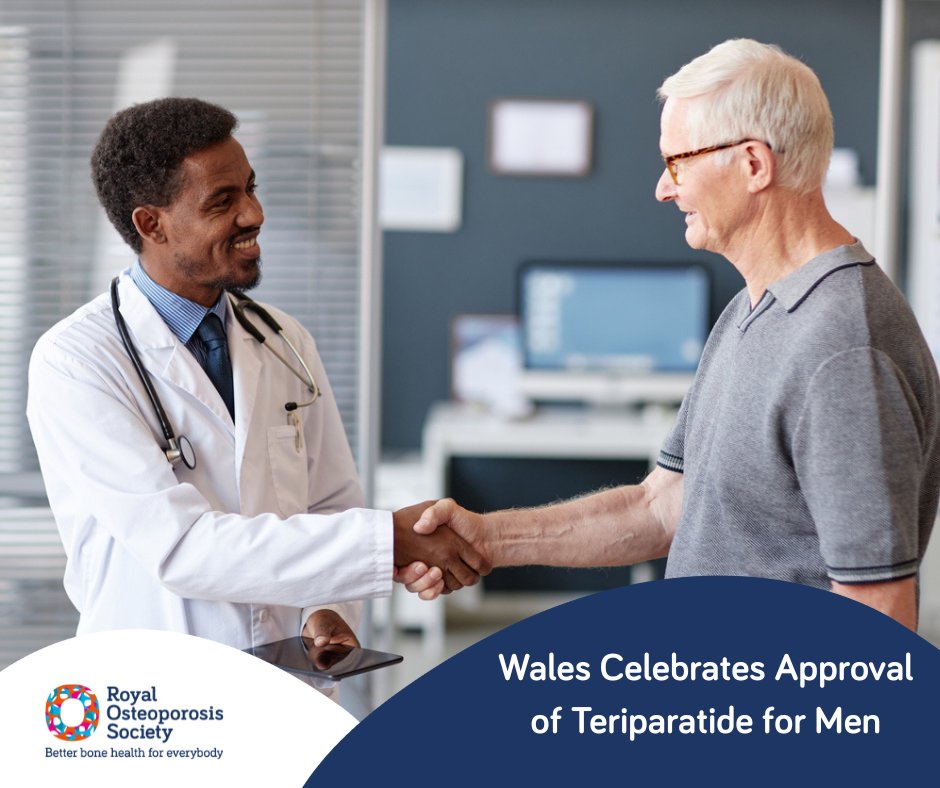 RoyalOsteoSoc's tweet image. Great news: Teriparatide is now approved for men in Wales! 👏
A vital step towards fair access to osteoporosis treatment across the UK.
#Osteoporosis #FairAccess #BoneHealth #Wales #Teriparatide
theros.org.uk/latest-news/wa…