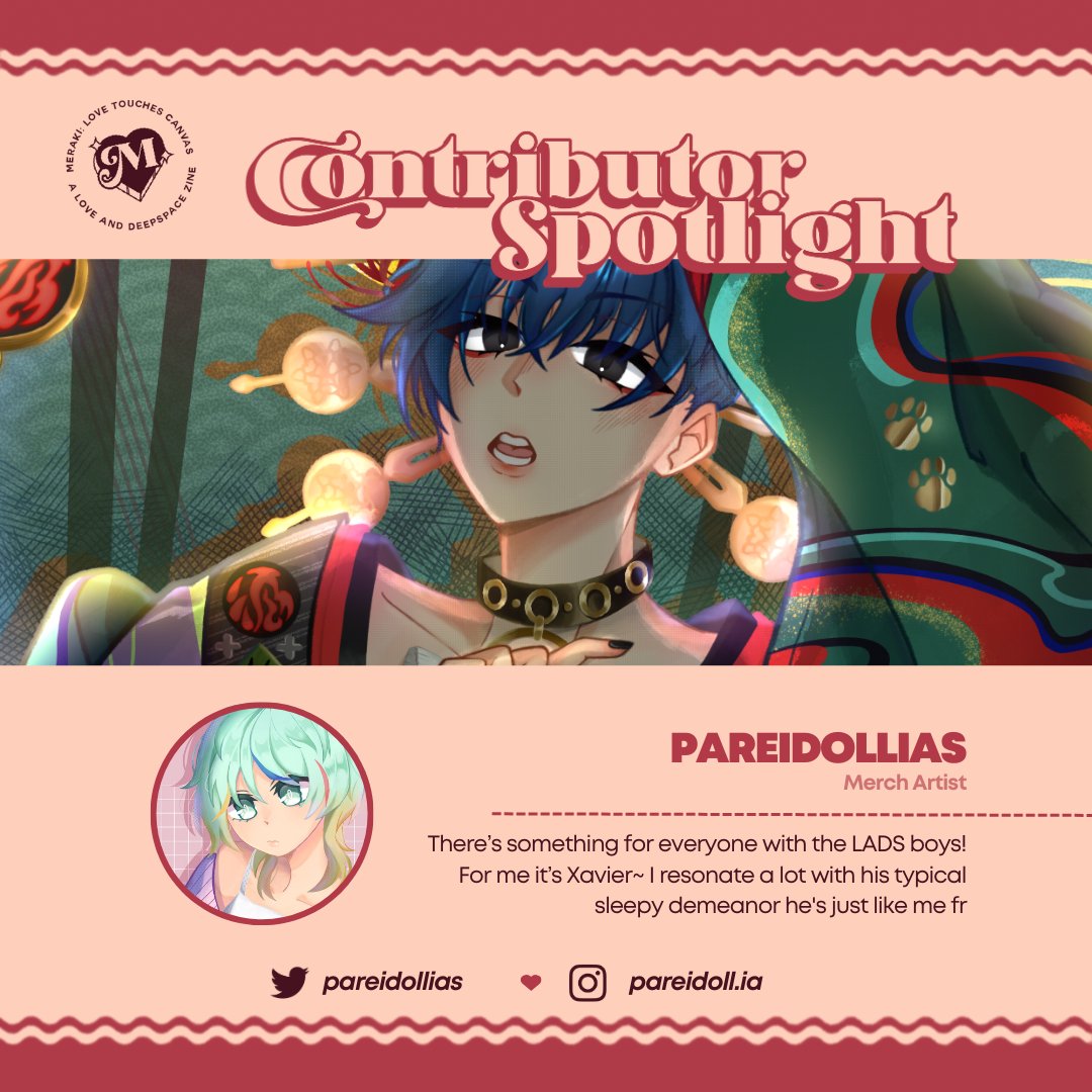 𝐌𝐞𝐫𝐚𝐤𝐢 — Merch Artist Spotlight

Introducing merch artist <a href="/pareidollias/">lise 🎐 CMS OPEN</a>, who definitely won't be putting you to sleep with their pieces!

🎀 instagram.com/pareidoll.ia

#LoveandDeepspace #MerakiZine