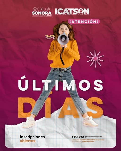 ¡Ya casi cerramos nuestro periodo de inscripciones! ¡No te quedes fuera! #TierraDeOportunidades