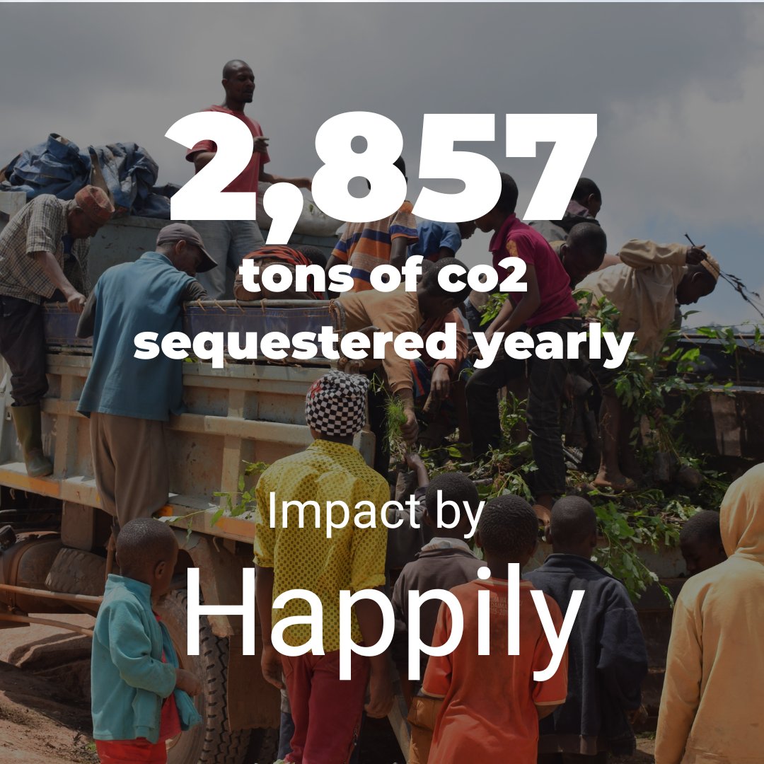 What if every corporate gift actually helped fight climate change? Thanks to Happily, 2,857 tons of CO2 are being removed from the air—one tree at a time!

This is what real corporate responsibility looks like. More than a gift, it's a long-term investment in a healthier planet