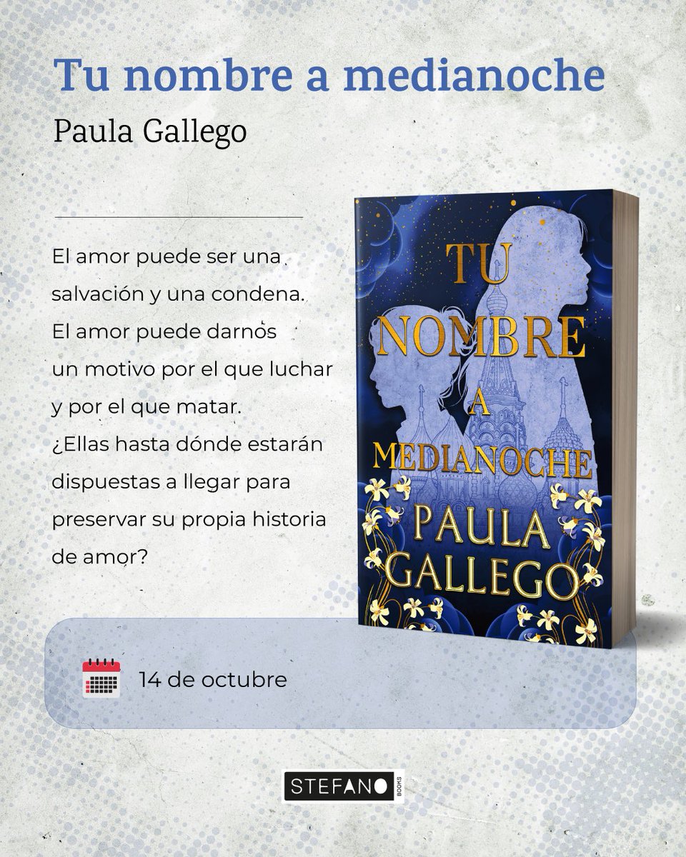 PaulaGallegoDH's tweet photo. «Tu nombre a medianoche» llega a librerías el 14/10 con @Stefano_Books.  La historia de una heroína que no quiso serlo jamás y que se enamoró de una mujer que solo debía ser su amiga

Ficción histórica
Representación sáfica
Amor prohibido
Guerra

Nos vemos en 1917 en Petrogrado❤️ https://t.co/e5zmhTdKi3