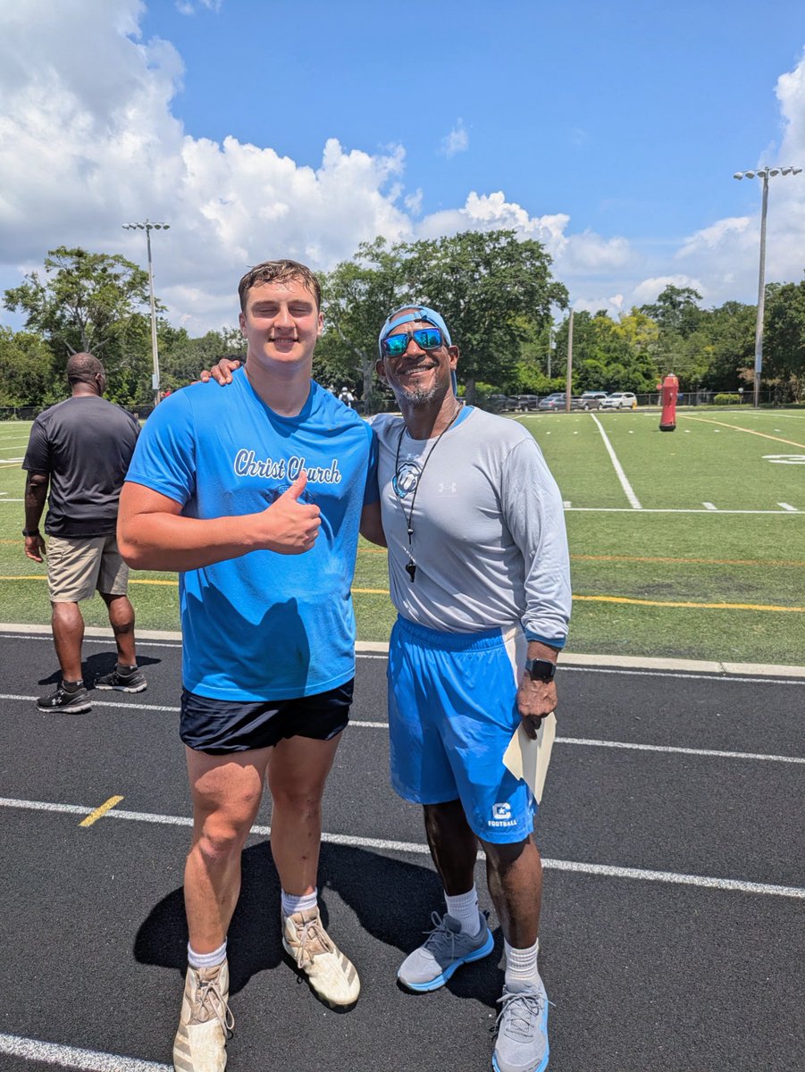 Rody Barnett (@rodybarnett2026) on Twitter photo After a great camp and conversation with <a href="/CoachRAPinilla/">TweetMasterP</a>, I am thankful to have earned an offer from <a href="/CitadelFootball/">The Citadel Football</a>!
<a href="/CoachGuard_/">Phill Guard</a> <a href="/KoachDrayton/">Maurice Drayton</a> <a href="/HatfieldQuin/">Quin Hatfield</a> <a href="/Yawn76/">Keon Talbert</a> <a href="/OLCoach_Mac/">Zac McIntosh | OL Coach 🏴☠️</a> <a href="/Jdjacks45/">Joshua Jackson</a> <a href="/windham_john/">John Windham</a> <a href="/Todd_C_08/">Todd Cunningham</a> <a href="/ccesfootball/">Christ Church Football</a> <a href="/MovinChains/">Movin’ The Chains</a> <a href="/HighSchoolBlitz/">High School Blitz</a> <a href="/CDearing82/">Chris Dearing</a> After a great camp and conversation with <a href="/CoachRAPinilla/">TweetMasterP</a>, I am thankful to have earned an offer from <a href="/CitadelFootball/">The Citadel Football</a>!
<a href="/CoachGuard_/">Phill Guard</a> <a href="/KoachDrayton/">Maurice Drayton</a> <a href="/HatfieldQuin/">Quin Hatfield</a> <a href="/Yawn76/">Keon Talbert</a> <a href="/OLCoach_Mac/">Zac McIntosh | OL Coach 🏴☠️</a> <a href="/Jdjacks45/">Joshua Jackson</a> <a href="/windham_john/">John Windham</a> <a href="/Todd_C_08/">Todd Cunningham</a> <a href="/ccesfootball/">Christ Church Football</a> <a href="/MovinChains/">Movin’ The Chains</a> <a href="/HighSchoolBlitz/">High School Blitz</a> <a href="/CDearing82/">Chris Dearing</a>