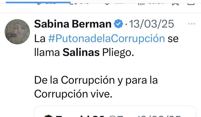 AngelesTeVi's tweet photo. @sabinaberman Antes de la "violencia de género", sabías que el que se llevaba, se aguantaba.
Mujeres que se identifican y trabajan como #textoservidoras o promotoras del régimen de #Morena, les encanta ofender y cuando les contestan, chillan, invocando conquistas feministas que ni al caso. https://t.co/wI0snsvUwh
