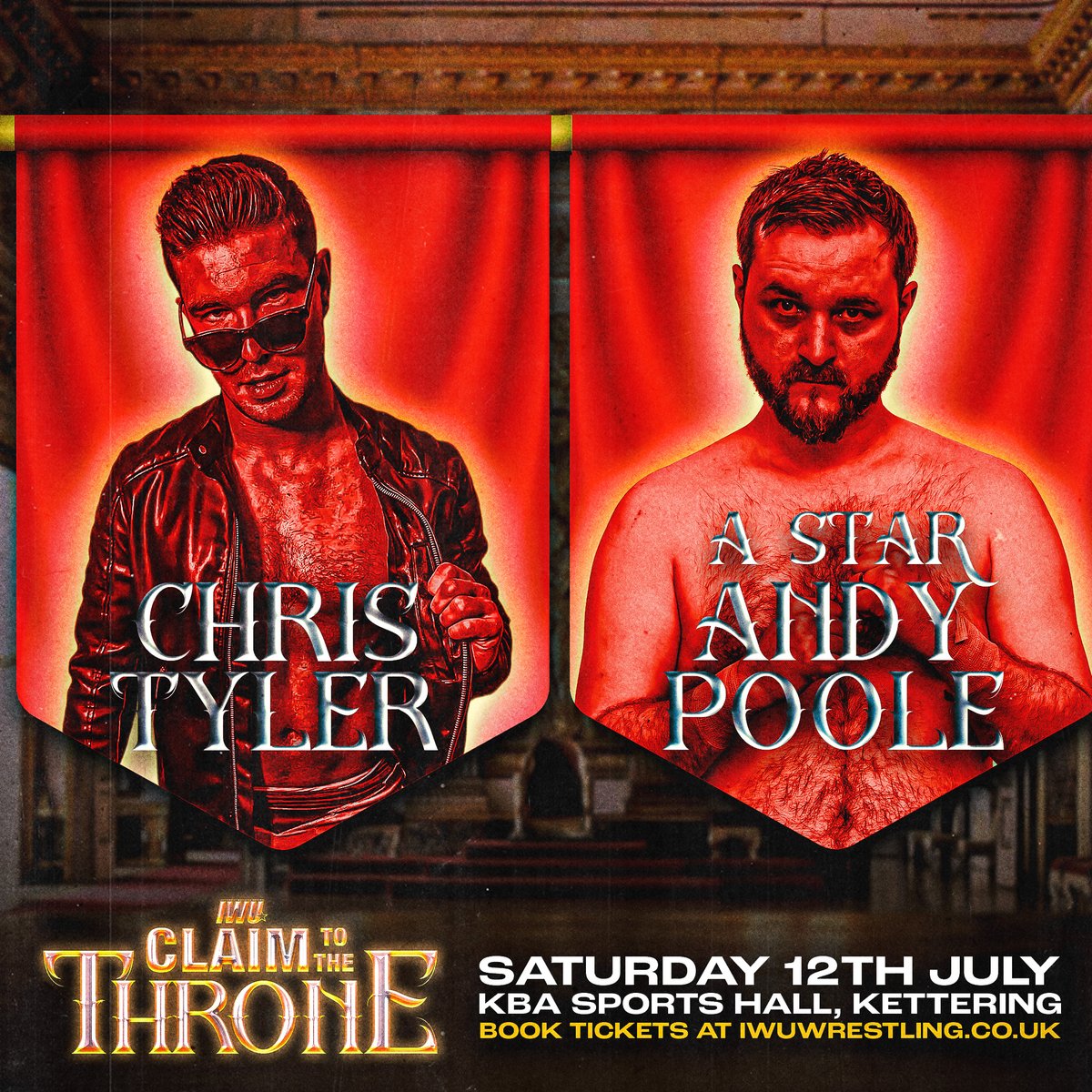 Independent Wrestling Universe (IWU) (@iwuwrestling) on Twitter photo SATURDAY! JULY 12TH! CLAIM TO THE THRONE!
@ KBA SPORTS HALL IN KETTERING!
Feat. <a href="/Stealthuk_/">Stealth</a>, <a href="/MrJKingBC/">Mr Joshua King</a>, <a href="/BradyPhillipsUK/">Brady Phillips</a>, <a href="/riley_nova/">Riley Nova </a>, <a href="/LeviMuir/">Levi Muir 👑</a>, <a href="/itsdannyisit/">Danny Isit</a>, Chris Tyler, <a href="/Astarthechamp/">Andrew Poole</a> & more!
Tickets still available: iwuwrestling.co.uk/shop/tickets SATURDAY! JULY 12TH! CLAIM TO THE THRONE!
@ KBA SPORTS HALL IN KETTERING!
Feat. <a href="/Stealthuk_/">Stealth</a>, <a href="/MrJKingBC/">Mr Joshua King</a>, <a href="/BradyPhillipsUK/">Brady Phillips</a>, <a href="/riley_nova/">Riley Nova </a>, <a href="/LeviMuir/">Levi Muir 👑</a>, <a href="/itsdannyisit/">Danny Isit</a>, Chris Tyler, <a href="/Astarthechamp/">Andrew Poole</a> & more!
Tickets still available: iwuwrestling.co.uk/shop/tickets