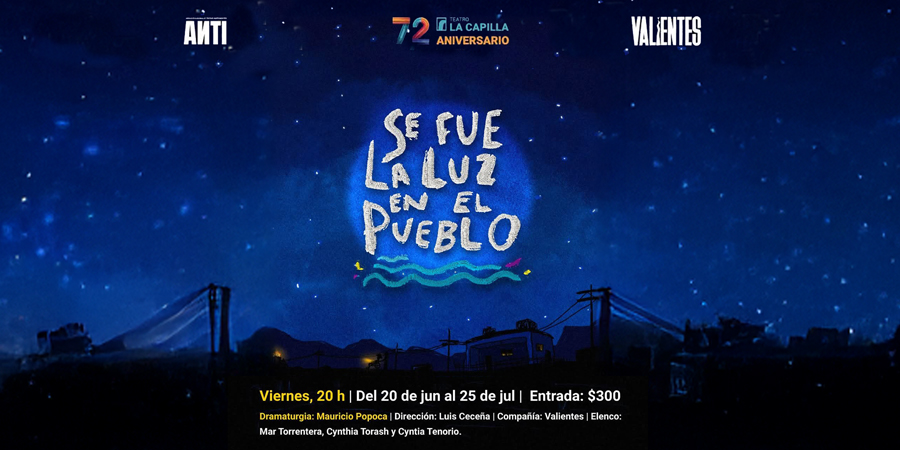 eleconomista's tweet image. #Patrocinado | 🔦 Se fue la luz en el pueblo… y se encendieron los secretos. 
Una comedia que te hará reír con lo que se dice en la oscuridad. 
🎭 Teatro La Capilla 🎟  acortar.link/x0p7mw  
#TeatroCDMX #ComediaMexicana