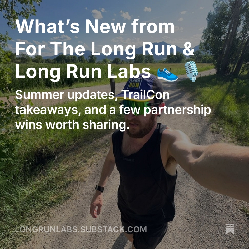 Jonathan Levitt (@jwlevitt) on Twitter photo I've always enjoyed when athletes/creators/brands share regular updates on progress and what they're working on, so I figured I'd start doing the same with <a href="/ForTheLRPod/">For The Long Run Podcast: Exploring the Why</a> and <a href="/LongRunLabs/">Long Run Labs Podcast</a>!
Check out the update here!
open.substack.com/pub/longrunlab… I've always enjoyed when athletes/creators/brands share regular updates on progress and what they're working on, so I figured I'd start doing the same with <a href="/ForTheLRPod/">For The Long Run Podcast: Exploring the Why</a> and <a href="/LongRunLabs/">Long Run Labs Podcast</a>!
Check out the update here!
open.substack.com/pub/longrunlab…