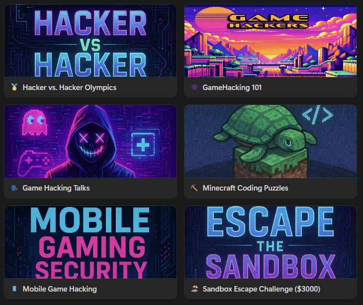 We are coming back to DEFCON33 this year! Due to our popularity last year we are returning as a fully fledged VILLAGE. We have a lot of fun activities going on this year! <a href="/defcon/">DEF CON</a>  #defcon33 More info to come... Learn more at gamehacking.gg