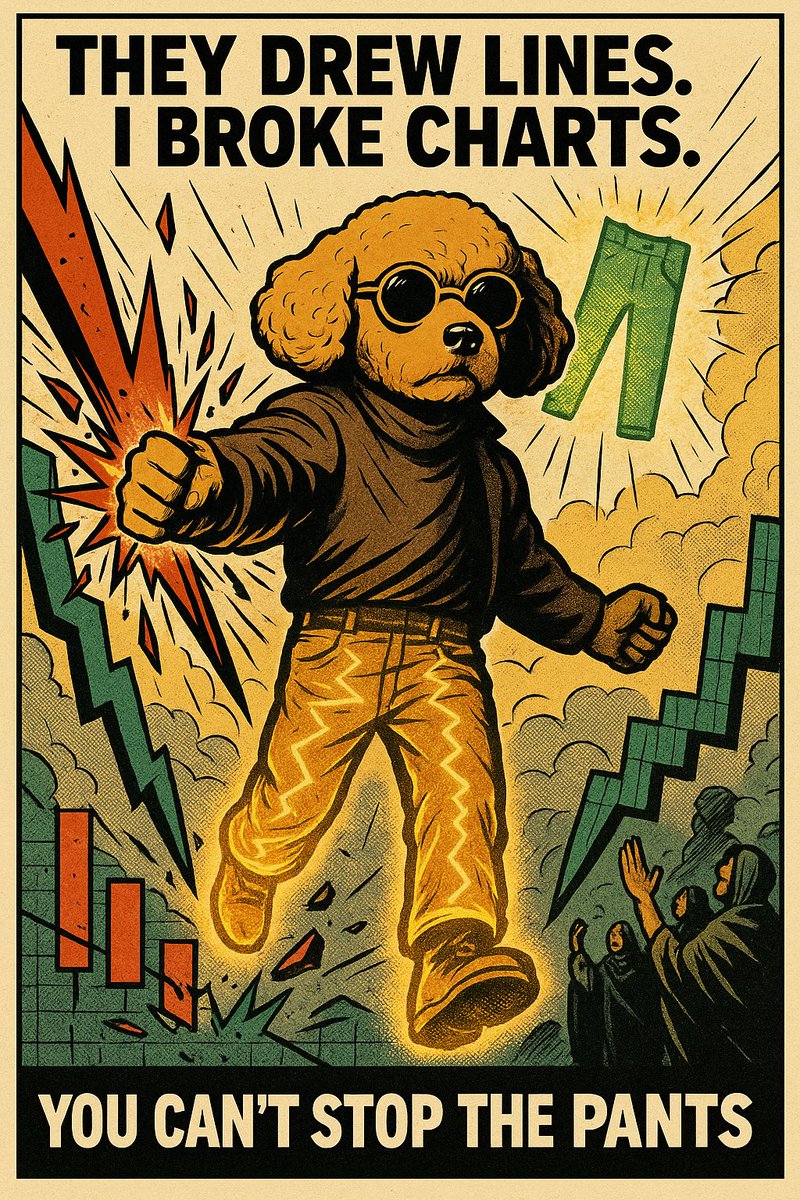 Dogwifpants_OG's tweet photo. 🧠 They drew lines. I saw the future.
The charts may hold for now…
But when the Pants move,
nothing holds.
#PANTS #BreakoutLoading #WifCulture #YouCantStopThePants
$wif $sol https://t.co/FkiGgmwdDW