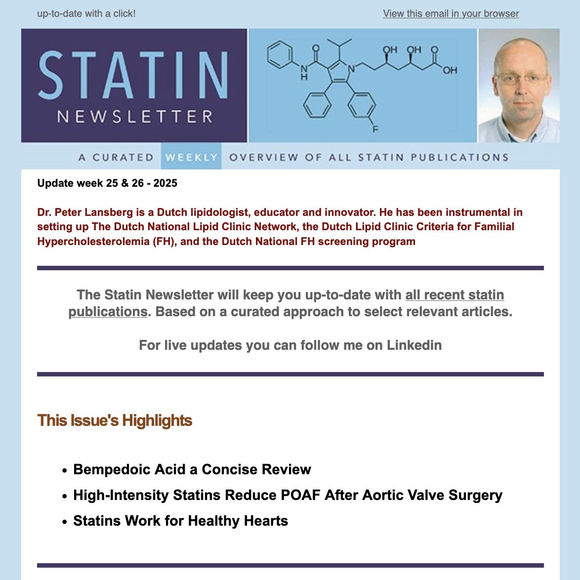 Statin Literature Update week 25 &amp; 26 - 2025 - mailchi.mp/54bbccde823b/s…