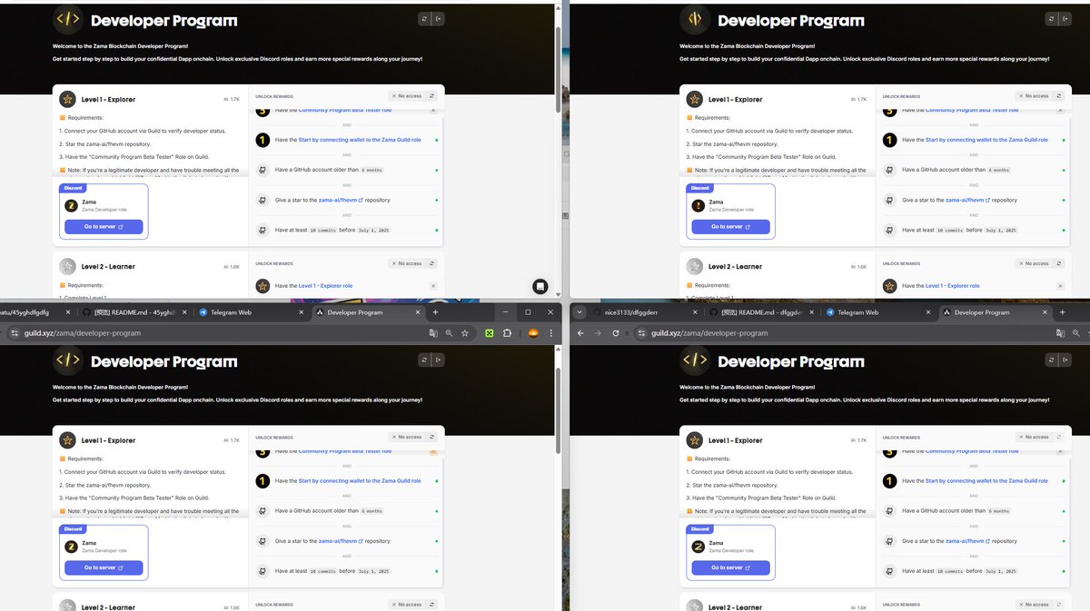 感谢我亲爱的Dora姐写的教程 <a href="/duola_eth/">Lin Dora</a> 

今天准备熬夜把Zama这个角色搞了，要不然明天把bug修复了就没机会了~~~ <a href="/zama_fhe/">Zama</a>