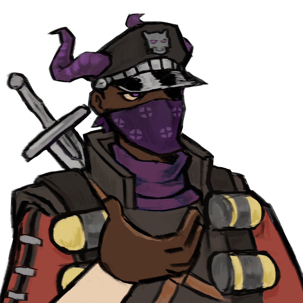 Commission work,
only showing  2 out of 4 of the pngs 

&gt; #TF2 #TF2demoman #pngtuber