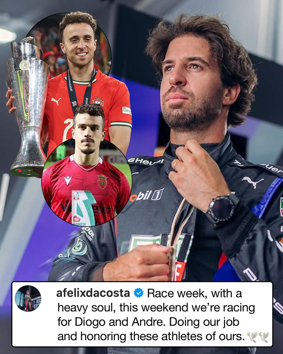 For Portugal. 🇵🇹

Antonio Felix da Costa is racing in memory of Diogo Jota and Andre Silva. ⚽️ #FormulaE