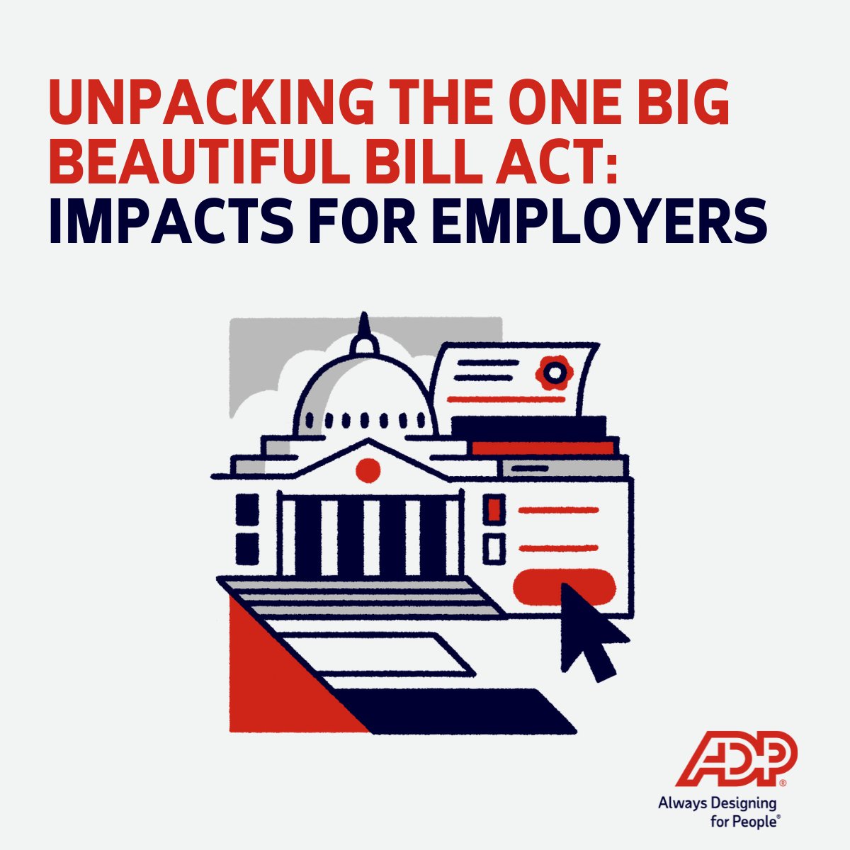 The One Big Beautiful Bill Act was signed into law Friday, July 4, 2025, bringing changes that affect payroll, tax rates and employee benefits. Key provisions include increased state and local tax (SALT) caps and new deductions for overtime and tips. bit.ly/4lDlmQY