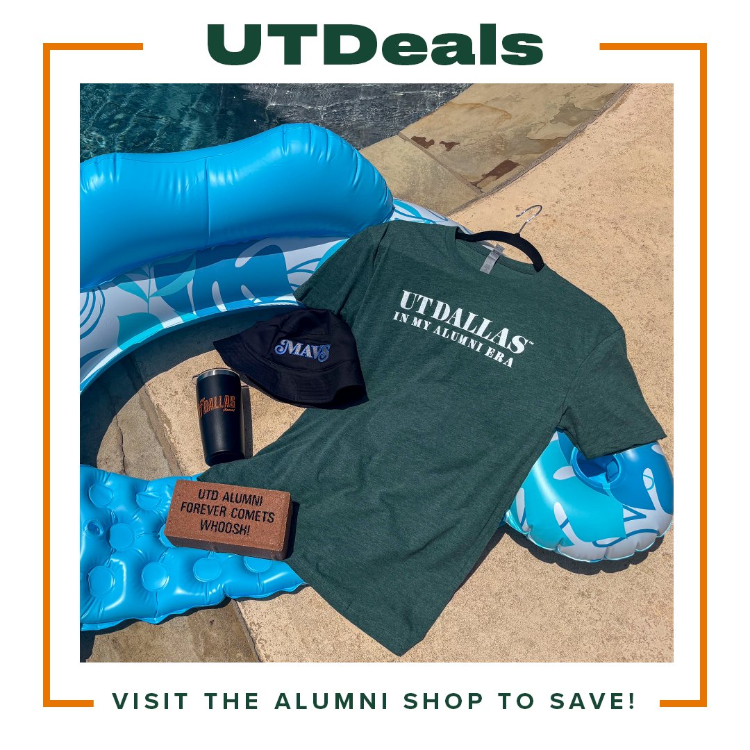 🚨 Limited-Time #UTDeals Are Here! 

🧱 $40 Legacy Bricks
👕 $10 Alumni Era Tees
🥤 $10 Travel Tumblers
🧢 $10 Bucket Hats

Limited quantities — don’t miss out!
🛍️ alumni.utdallas.edu/shop/alumni-sh…

#ForeverComets