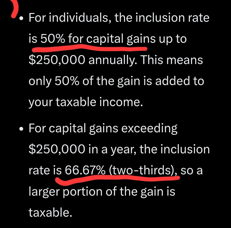 How tf do ppl live in Canada

50% capital gains to 250k
And 66% above 250k!!!!