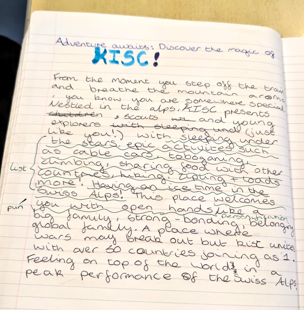 SecondaryEng's tweet image. Year 7 and I had some fun this morning thinking of puns for our travel articles. What a talented bunch! Trying to use a humorous tone is no easy mission but they smashed it. ✏️📚🌍🧳#youngwriters