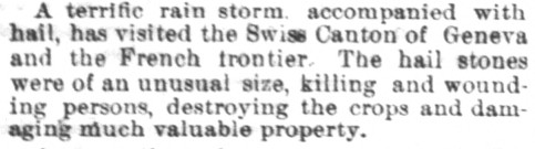 The more you read old papers you realize the elements have always been extreme, we just have more people and more cameras to observe and record it now.

In the Indianapolis News on this day in 1875: