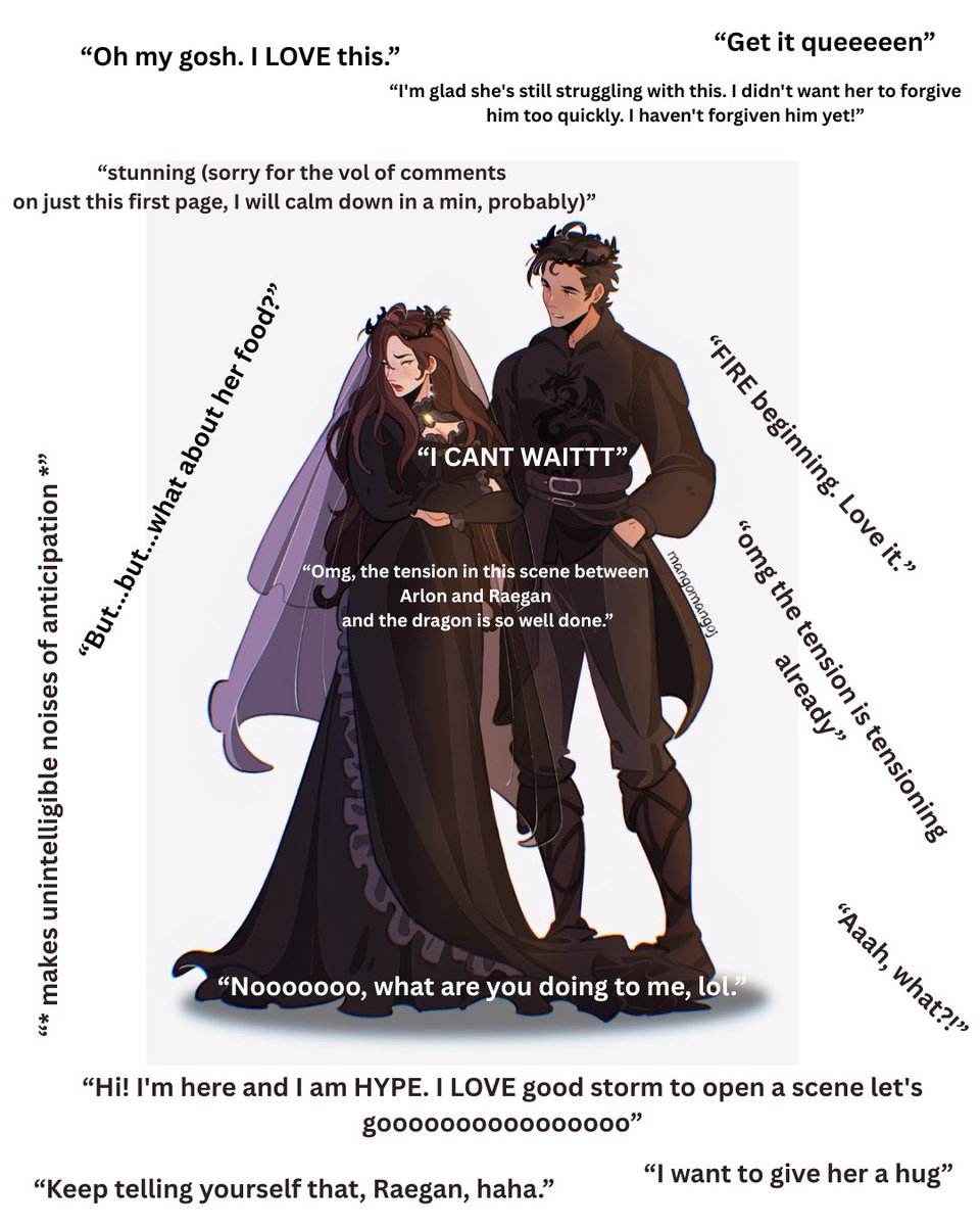 I'm rather Canva illiterate so here is an unhinged beta/CP guide to RYDERBORN for #unhingedpit #romantasy #a #WIP (querying this fall)