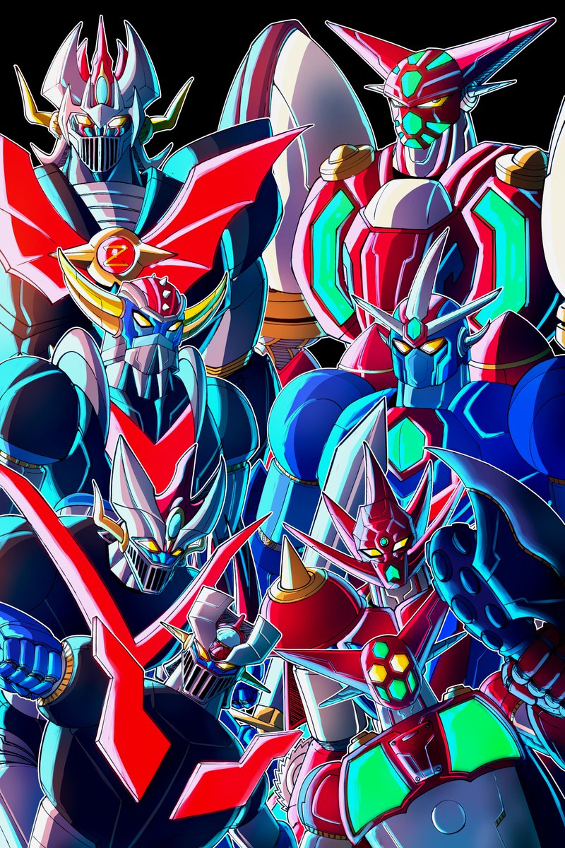 CalqueRouge's tweet image. Boys meeting ! #Mazinger #GetterRobo