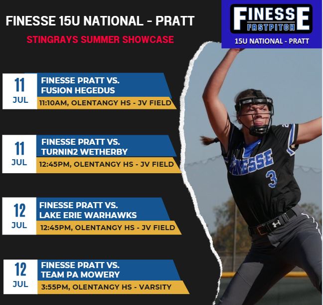STINGRAYS SUMMER SHOWCASE!  Fun weekend ahead as we play in the Stingrays Summer Showcase.  We are looking forward to seeing coaches again this weekend and keeping our good summer going.  Come out and see ace hurler 2028 RHP Kendall Snider <a href="/KenSnider_2028/">Kendall Snider</a> and her teammates!