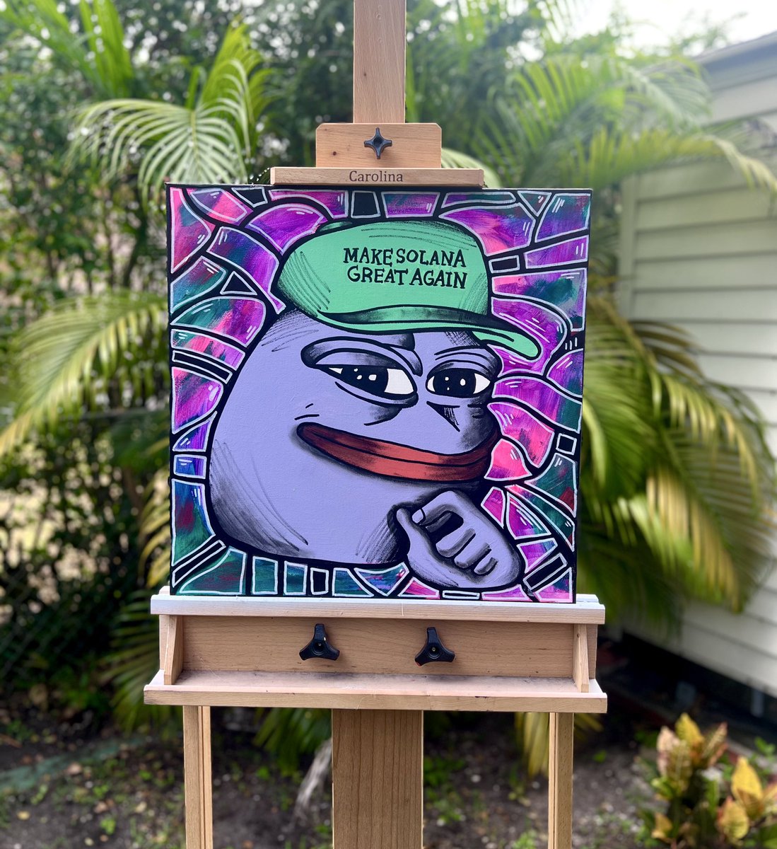 I just finished painting this very rare canvas, which I must release into the wild for <a href="/nsam3211/">Nicholas Sambrick</a> to claim. Stay tuned for the making of this beauty! 🎨👨🏻‍🎨