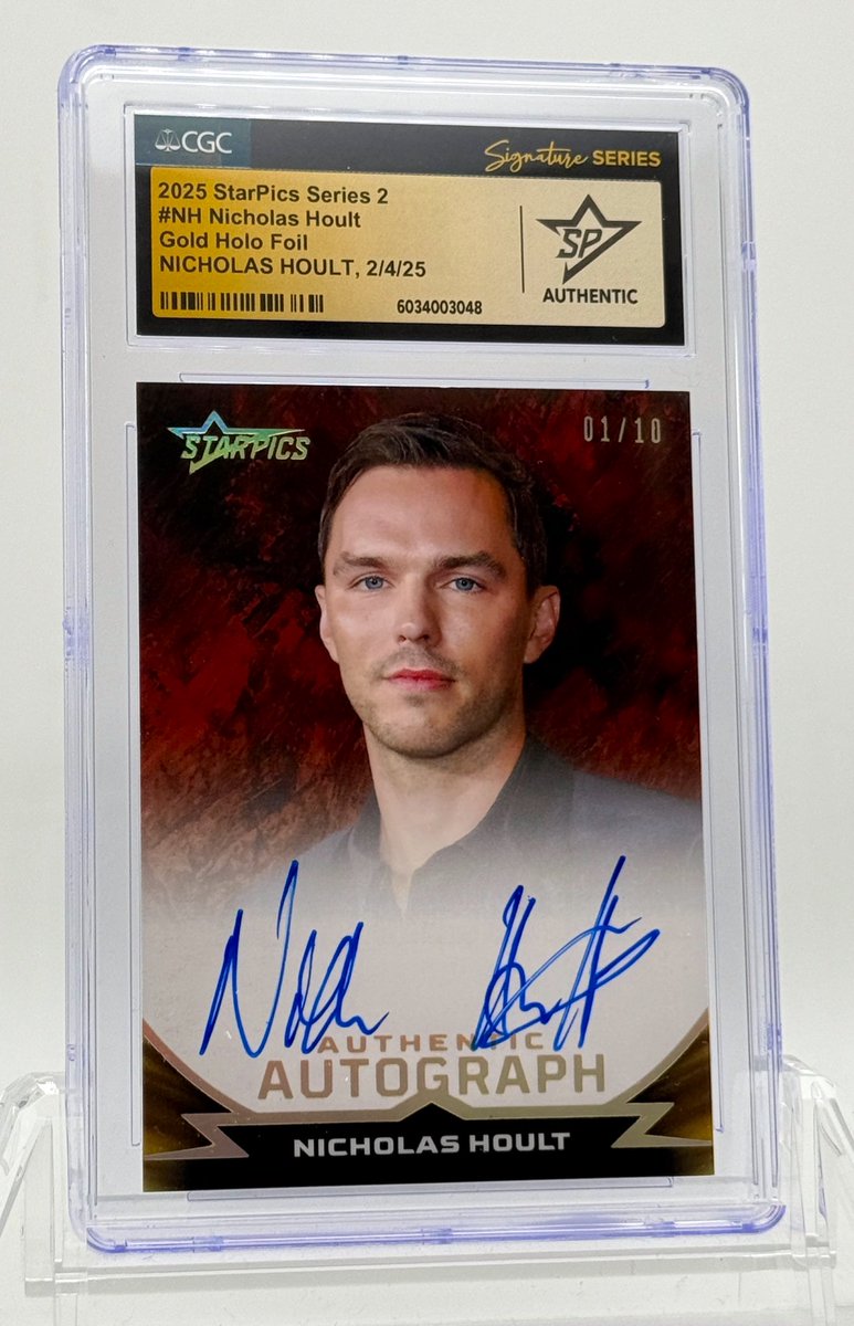 gareb's tweet image. The NEW Lex Luthor joins the @starpicscards StarPics collection! Been a big fan of Nicholas Hoult since his role as Beast in X-Men First Class. With his big Superman film debut, Nicholas is now cemented in the superhero (or super villain) world. Every card comes CGC and JSA…