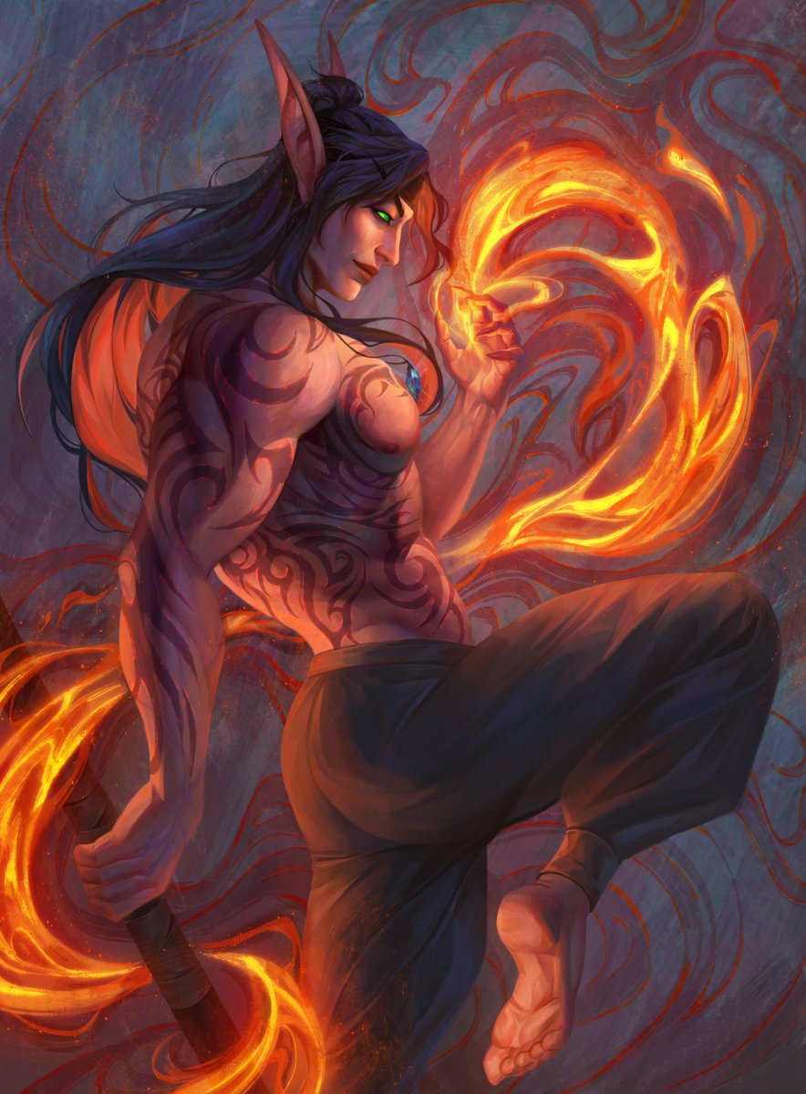 erumiryll's tweet image. Heyo! Is anyone want to trade with me? 👉👈 (and draw trolls from WoW ahahah)
Artfight looks so tempting, but I'm not sure that my strength and time will be enough. However, a some trade looks more realistic