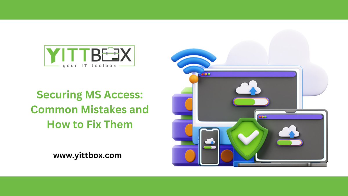 yittbox's tweet image. 🔒 Think your MS Access database is secure? Think again
This guide breaks down 8 critical security mistakes and how to fix them with smart, simple solutions🧠💼
#MSAccess #DatabaseSecurity #AccessDatabase #CyberSecurityBasics #ITBestPractices #DataProtection #AccessTips #Yittbox