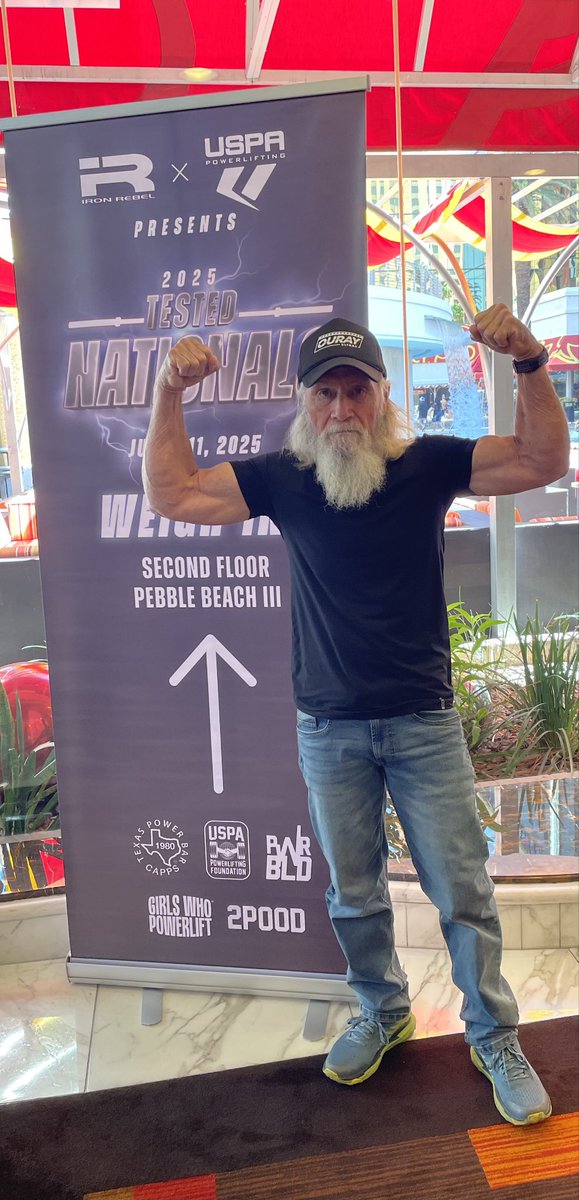 My uncle John hit the World Records for his age in Squat, Bench, and Deadlift. Almost 74 years old. Total BAMF.