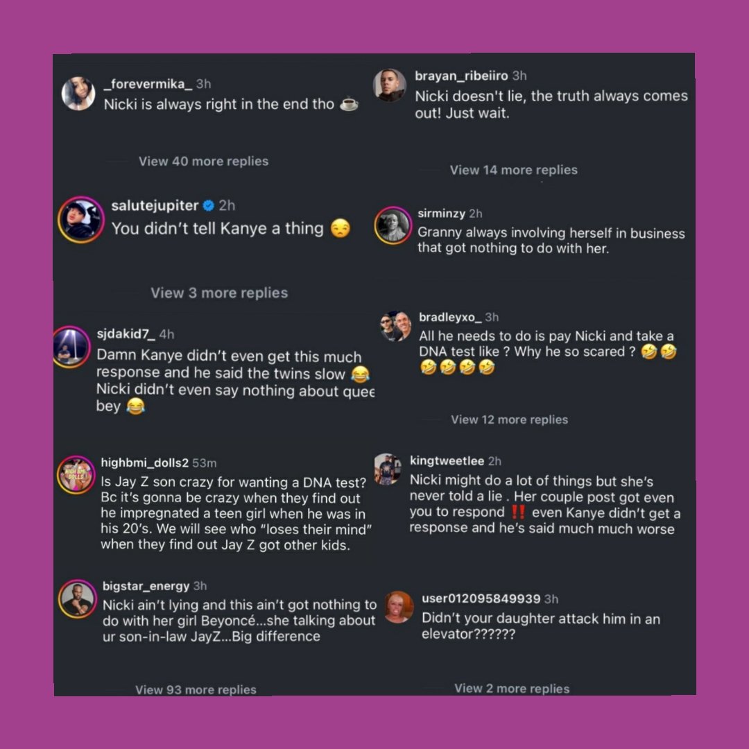 ThePopStuff's tweet image. Beyoncé's mother, Tina Knowles is getting a lot of public backlash after she threw shade at Nicki Minaj in her latest Instagram post.
The 71-year-old grandmother was silent when Kanye West attacked her grandchildren Rumi and Sir Carter a few months ago.