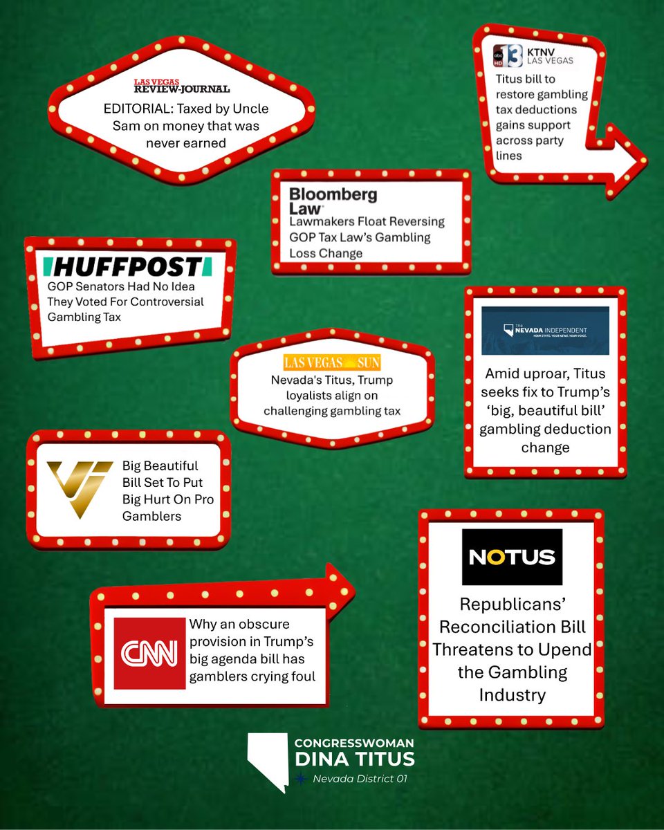 Dina Titus (@repdinatitus) on Twitter photo We’re getting the word out that Congress needs to pass the FAIR BET Act as soon as possible.
Thank you <a href="/CNNPolitics/">CNN Politics</a>, <a href="/NOTUSreports/">NOTUS</a>, <a href="/igorbobic/">Igor Bobic</a>, <a href="/BLaw/">Bloomberg Law</a>, <a href="/PatrickE_Vegas/">Patrick Everson</a>, @punchbowlnews, <a href="/TheNVIndy/">Nevada Independent</a>, <a href="/KTNV/">KTNV | Channel 13 News Las Vegas</a>, <a href="/LasVegasSun/">Las Vegas Sun</a>, and <a href="/reviewjournal/">Las Vegas Review-Journal</a>.
Keep pushing! We’re getting the word out that Congress needs to pass the FAIR BET Act as soon as possible.
Thank you <a href="/CNNPolitics/">CNN Politics</a>, <a href="/NOTUSreports/">NOTUS</a>, <a href="/igorbobic/">Igor Bobic</a>, <a href="/BLaw/">Bloomberg Law</a>, <a href="/PatrickE_Vegas/">Patrick Everson</a>, @punchbowlnews, <a href="/TheNVIndy/">Nevada Independent</a>, <a href="/KTNV/">KTNV | Channel 13 News Las Vegas</a>, <a href="/LasVegasSun/">Las Vegas Sun</a>, and <a href="/reviewjournal/">Las Vegas Review-Journal</a>.
Keep pushing!