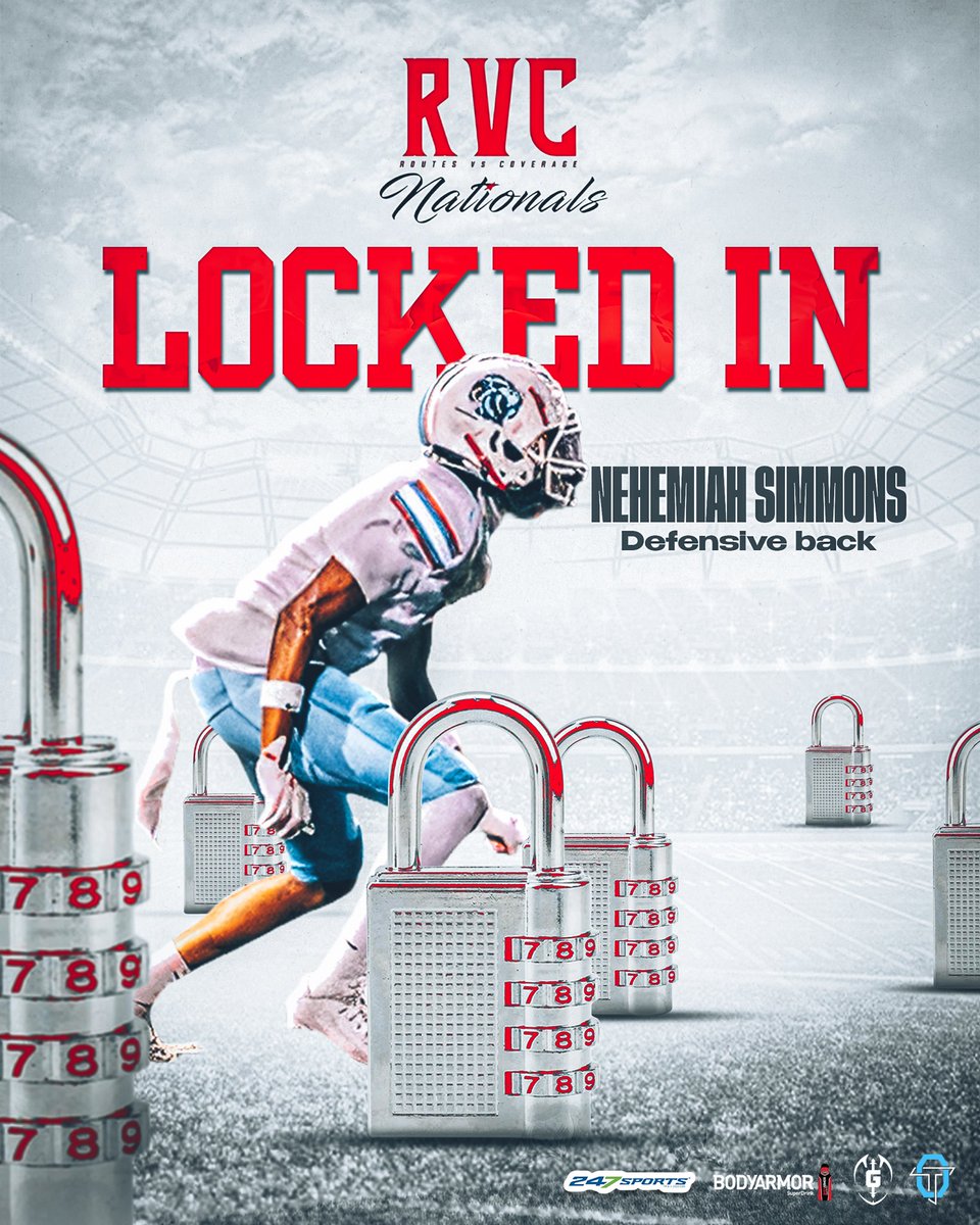 RVCshowcase's tweet photo. Fully Locked In! ๐
Tynel Moss Cole - Linebacker โ26
Amari Hill - Defensive Back โ29
Nehemiah Simmons - Defensive Back โ26
#TheNatty | #RVCnationals https://t.co/nOuU6cgAVb