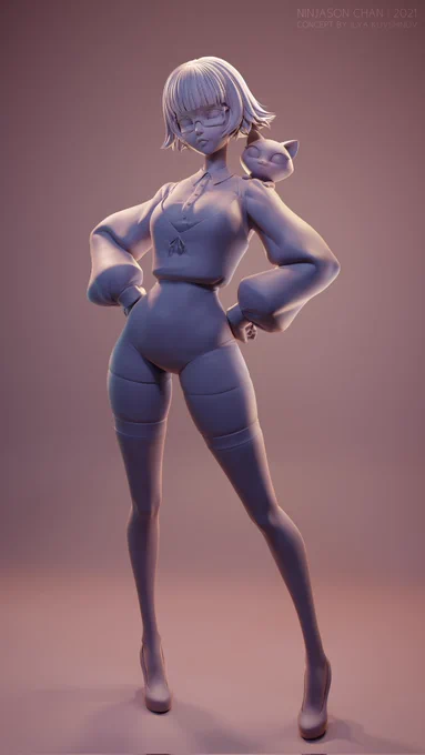 #PortfolioDay But they are all Clay renders! Hi, I'm Jason, a stylized 3D character artist working on games
