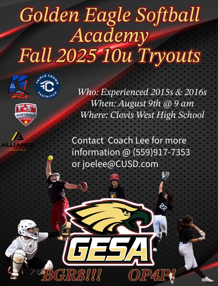 Tryout season is here! Our goal is to continue building a high level travel ball team with the focus being on growth and development. If you are looking to be a part of something consistent and loyal come tryout. #BGR8  #culturewins #OP4P