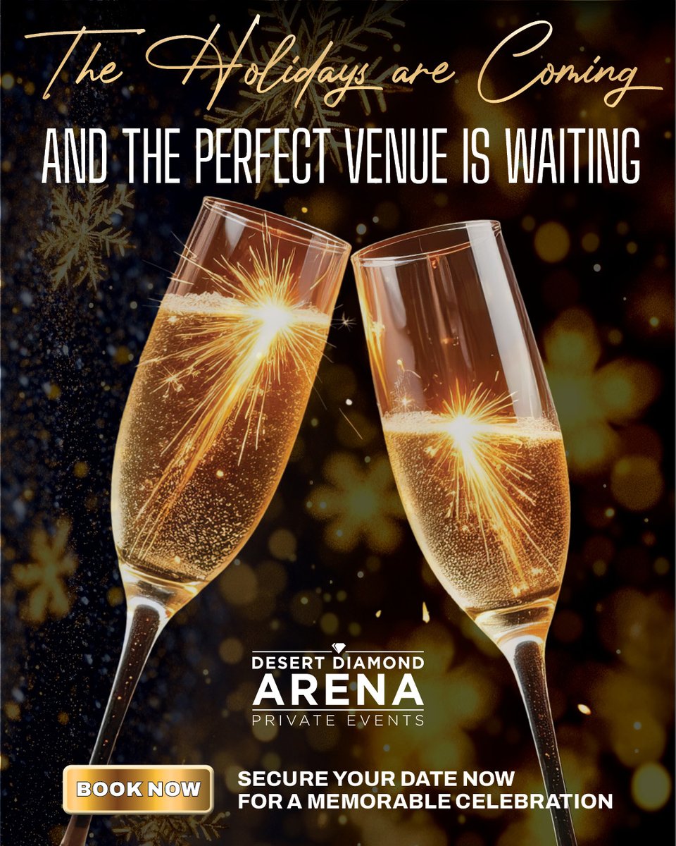 Christmas in July? We’re already thinking ahead 🎄 Whether you’re planning for 50 or 500, Desert Diamond Arena has the perfect spaces to host your holiday party. Contact us today at bit.ly/privateeventsd…