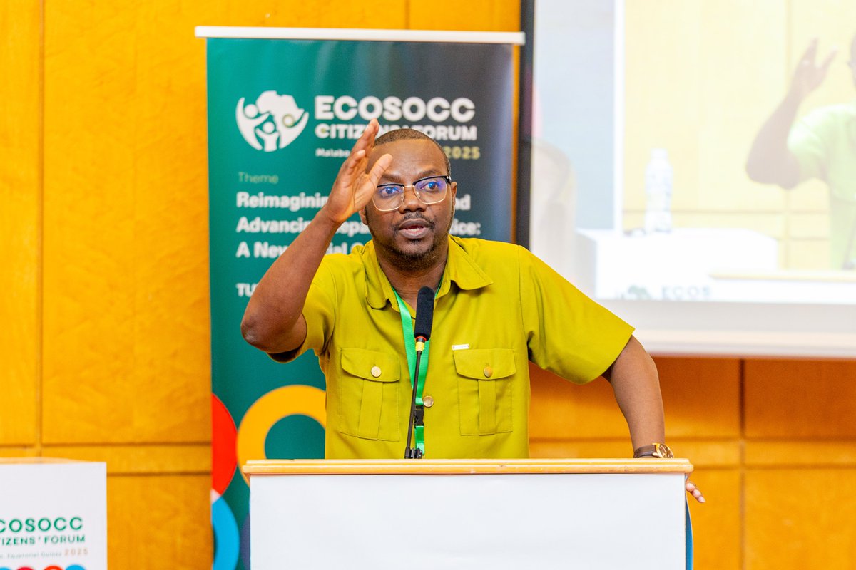 African Union ECOSOCC (@au_ecosocc) on Twitter photo Mr. <a href="/WilCarew/">William Carew</a> (Head of the <a href="/AU_ECOSOCC/">African Union ECOSOCC</a> Secretariat) marked #SouthSudan’s Independence Day during his #ECOCF25 closing remarks with a moment of solidarity.
He said that this #CitizensForum reminded us that #democracy and #justice are shared responsibilities across generations, Mr. <a href="/WilCarew/">William Carew</a> (Head of the <a href="/AU_ECOSOCC/">African Union ECOSOCC</a> Secretariat) marked #SouthSudan’s Independence Day during his #ECOCF25 closing remarks with a moment of solidarity.
He said that this #CitizensForum reminded us that #democracy and #justice are shared responsibilities across generations,