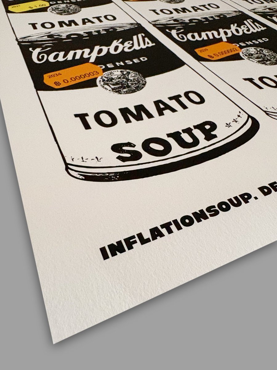 zetra_art's tweet image. SOLD OUT💥DIN A2 Version of INFLATIONSOUP. DEFLATIONSOUP. print was available via @scarcedotcity…you missed out! 😮 DIN A1 Version available NOW. Don't miss out!💥Large Fine Art Print in a Limited Edition of three. Collect here -> scarce.city/sales/inflatio…