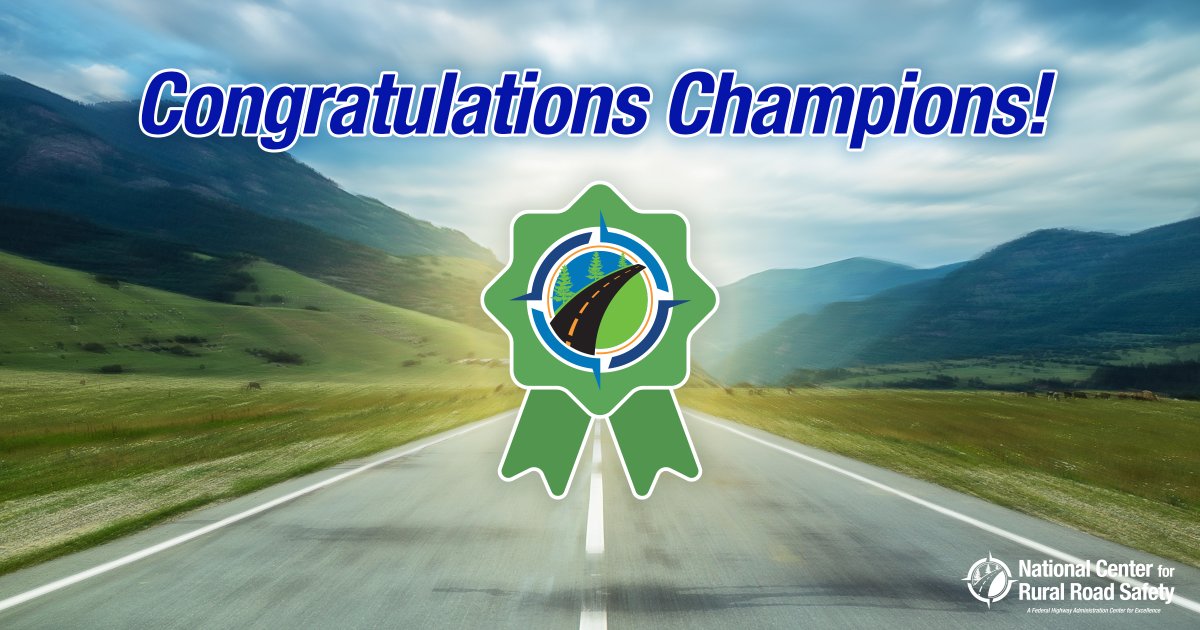 We are proud to announce the graduation of 69 rural road practitioners from the Road Safety Champion Program 🏆 Join us in congratulating these rural Champions! Read the full announcement with the list of graduates here: ruralsafetycenter.org/road-safety-ch…