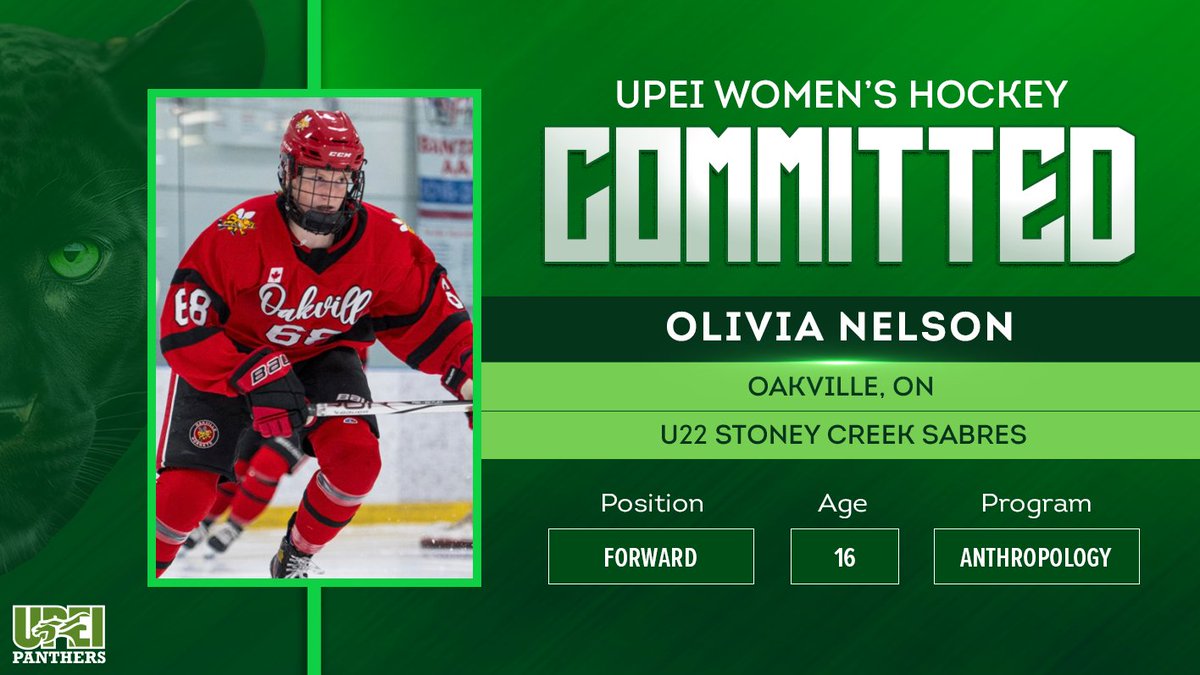 RECRUITED🏒 | Women’s Hockey Panthers secure first 2026 commit OLIVIA NELSON

A standout product of the Oakville Hornets program, Nelson brings size, strength, and a winning pedigree to the Panthers' future lineup. A powerful forward with a responsible two-way game, Nelson has