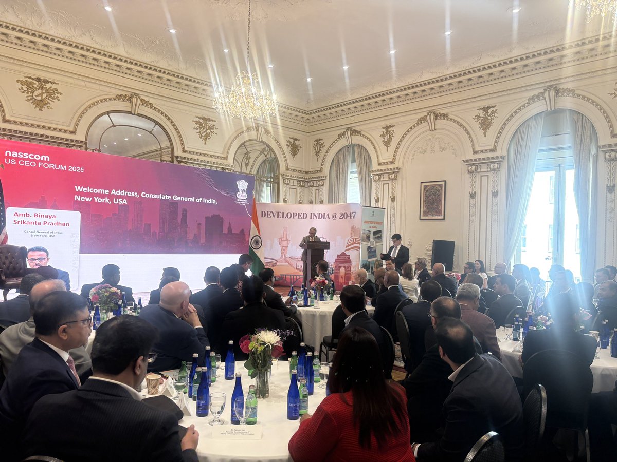 Ravi Karkara (@ravikarkara) on Twitter photo Inspired by Amb. Binaya Srikanta Pradhan’s <a href="/binaysrikant76/">Binaya Pradhan</a> opening remarks on the future of US-India tech ties at #NasscomUSCEOForum. Diplomacy and innovation go hand in hand! #TechDiplomacy #USIndia <a href="/IND2047/">INDVest</a>
<a href="/sangeetagupta29/">Sangeeta Gupta</a> <a href="/RNamb/">Rajesh Nambiar</a> <a href="/CGISFO/">India in SF</a> <a href="/nasscom/">nasscom</a> <a href="/nasscomdeeptech/">nasscom deeptech</a> Inspired by Amb. Binaya Srikanta Pradhan’s <a href="/binaysrikant76/">Binaya Pradhan</a> opening remarks on the future of US-India tech ties at #NasscomUSCEOForum. Diplomacy and innovation go hand in hand! #TechDiplomacy #USIndia <a href="/IND2047/">INDVest</a>
<a href="/sangeetagupta29/">Sangeeta Gupta</a> <a href="/RNamb/">Rajesh Nambiar</a> <a href="/CGISFO/">India in SF</a> <a href="/nasscom/">nasscom</a> <a href="/nasscomdeeptech/">nasscom deeptech</a>