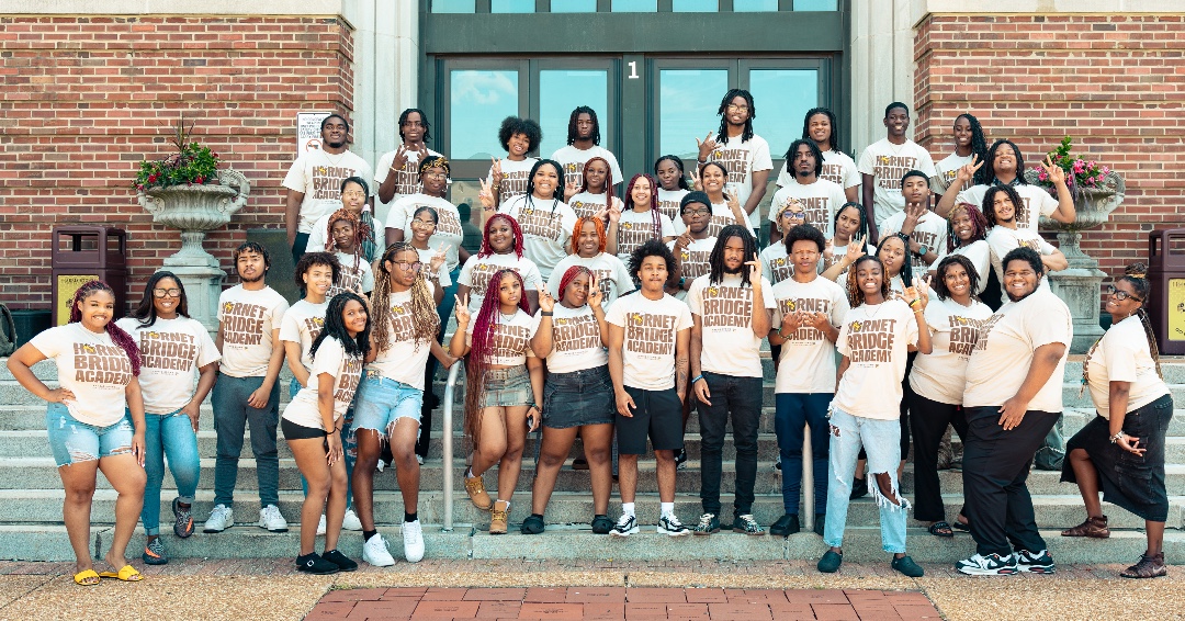 Session 1 of the Hornet Bridge Academy is a wrap! 🐝📚

Our HBA scholars took their first steps toward college success by earning credits, building community, exploring St. Louis, and embracing the rich HBCU experience at Harris-Stowe State University. See you this Fall!