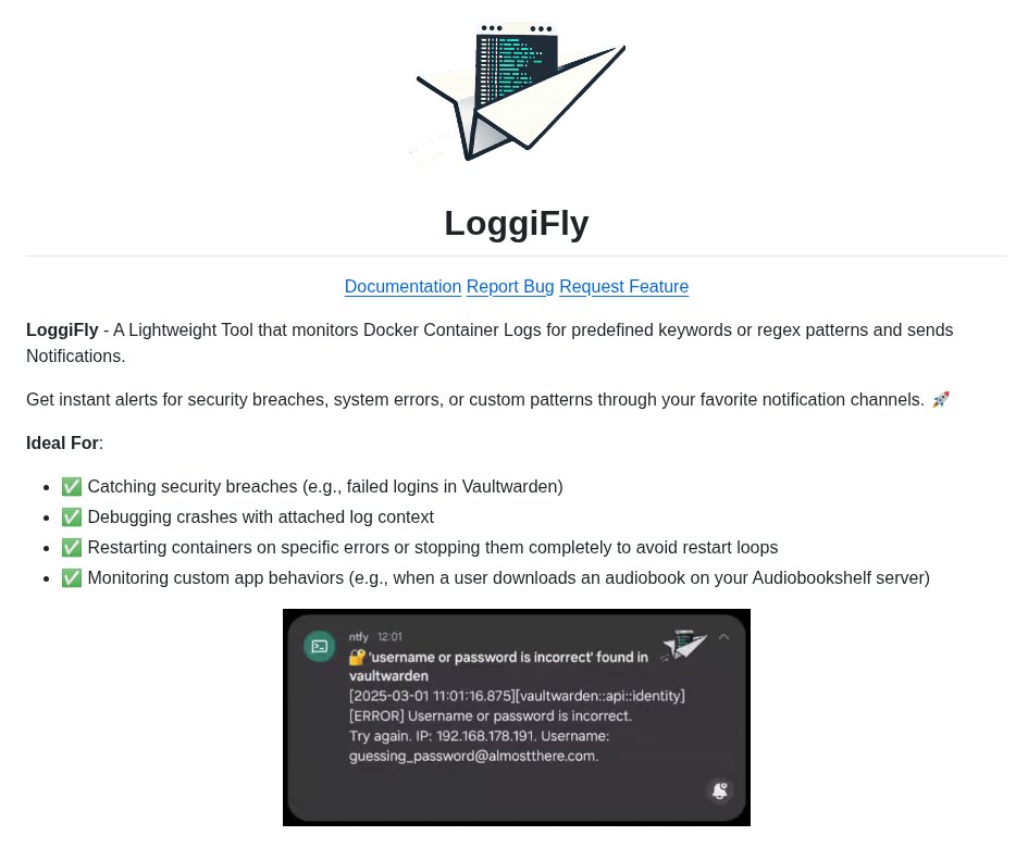 tom_doerr's tweet image. monitors docker logs for keywords, sends notifications