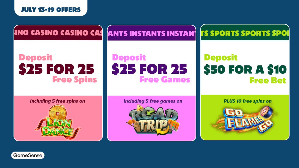 Sunshine, good vibes, &amp; a little something extra from Play Alberta. This week, a $25 deposit unlocks a mix of free spins or free games, &amp; a $50 deposit scores a $10 free bet, $10 bonus, &amp; 10 free spins on Go Flames Go!

However you like to play, something is waiting for you!